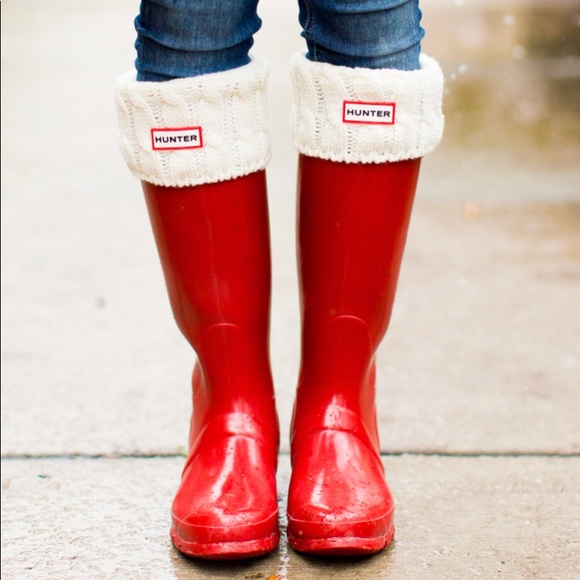 Gloss Rain Boots Military Red Hunter 